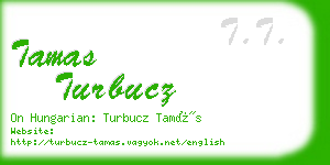 tamas turbucz business card